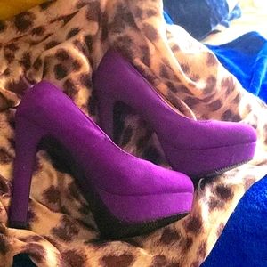 Massimo Purple Suede High Heels